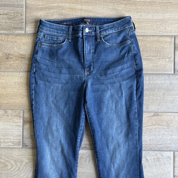 NYDJ Womens Size 6 Jeans Slim Bootcut Slimming Raw Edge Hem Cool Embrace - Picture 2 of 14